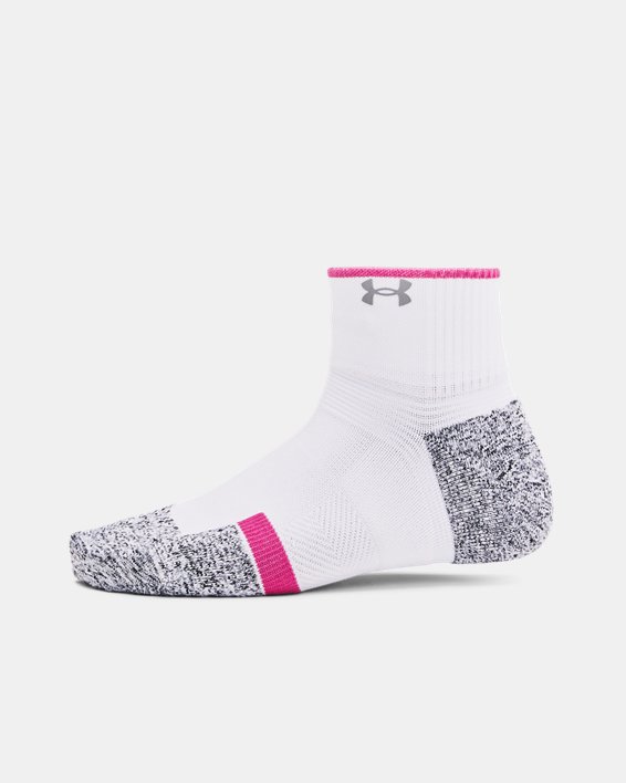 Women's UA ArmourDry™ Pro 2-Pack Quarter Socks in White image number 3